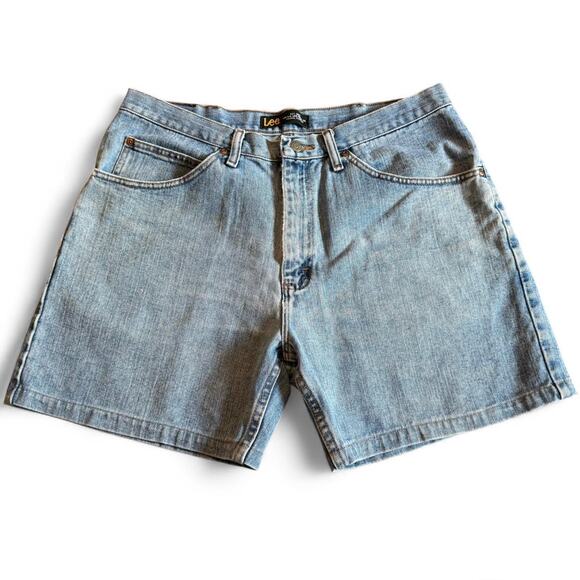 Lee Y2K Skater Grunge Baggy Blue Denim Jorts Sz.36 - Picture 1 of 7